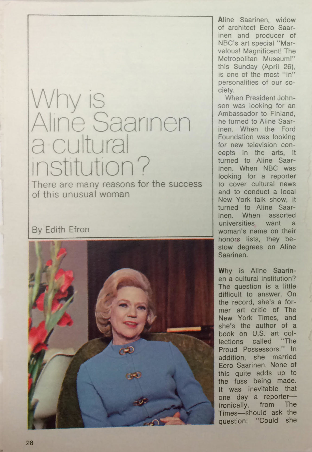 Before ArchDaily and Dezeen, There Was Aline Saarinen